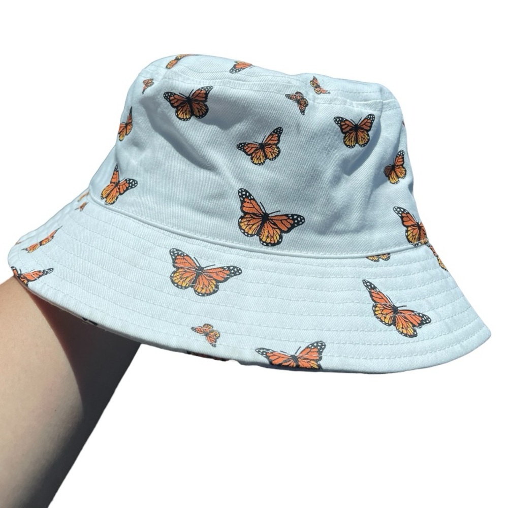 Pacsun bokeh y2k bucket hat butterfly print summer